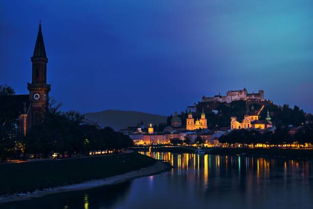 istock Salzburg city evening view 1455964874