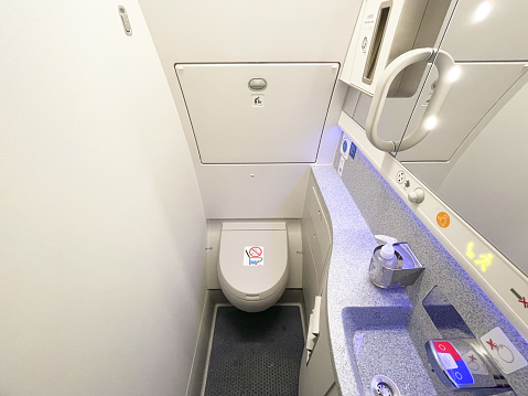 Aircraft Lavatory Stock Photo Download Image Now Airplane, Bathroom