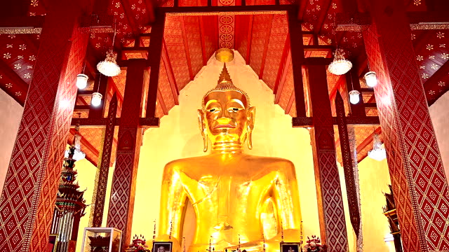Golden Buddha Statue at Sri Kom Kam temple