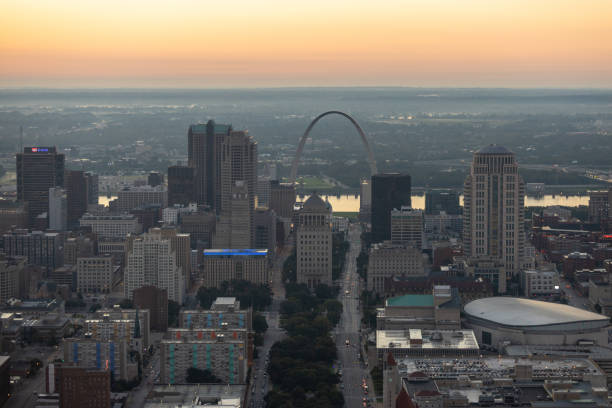 istock St. Louis Missouri Gateway Arch Skyline Gateway National Park 1455968080