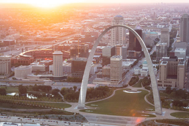 istock St. Louis Missouri Gateway Arch Skyline Gateway National Park 1455968087