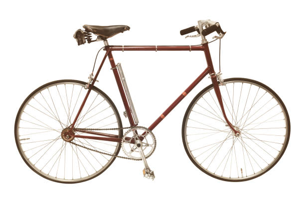 istock Seventies maroon touring bicycle 1455971667