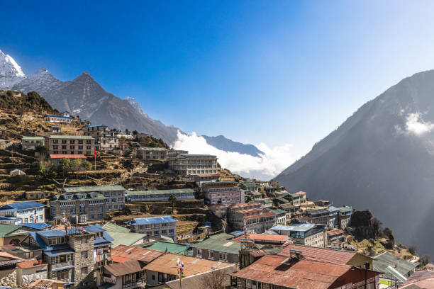 istock Namche Bazaar in early morning sun 1455975789