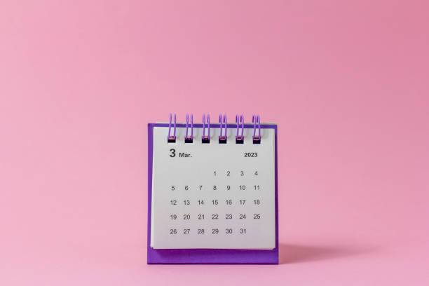 istock Calendar for March 2023.Desktop calendar for planning. 1455976463