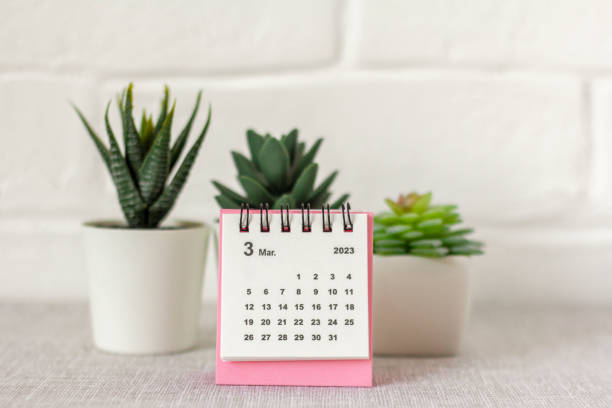 istock Calendar for March 2023.Desktop calendar for planning. 1455976657