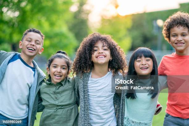 Outdoor Childrens Portrait Stock Photo - Download Image Now - Child, Group Of People, Teenager