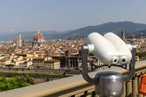 Panoramic view of Florence from the Michelangelo square.