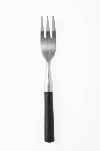 istock Wooden fork isolated on white background. Studio shot. 1455996014