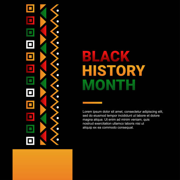Black History Month Design Background For International Moment Black History Month Design Background For International Moment black history month 2023 stock illustrations