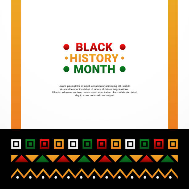 Black History Month Design Background For International Moment Black History Month Design Background For International Moment black history month 2023 stock illustrations
