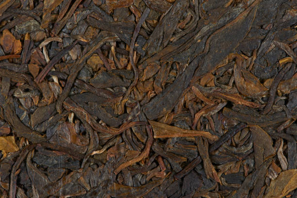 istock Pressed Puer tea ripe brick on a white background. 1455999899