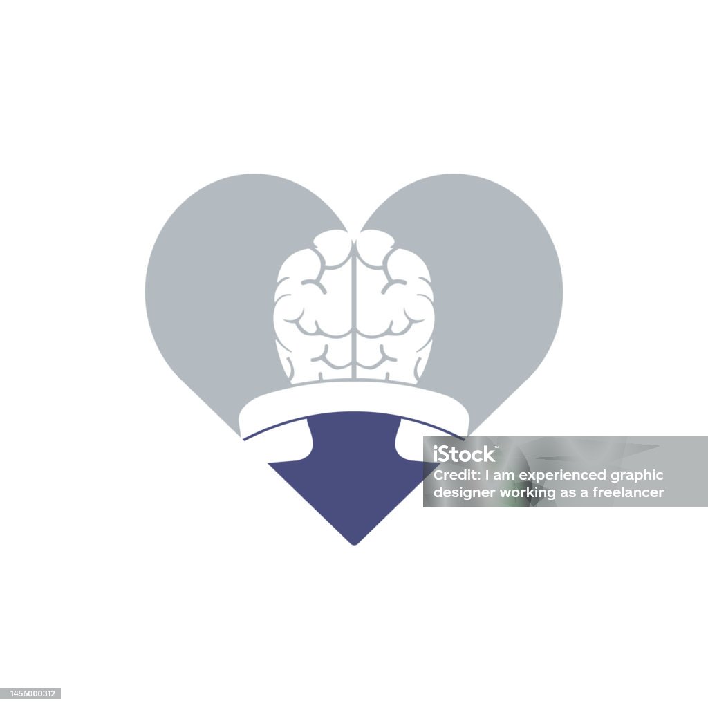 Brain Call Brain Call Vector Symbol Design Template Stock Illustration - Download ...