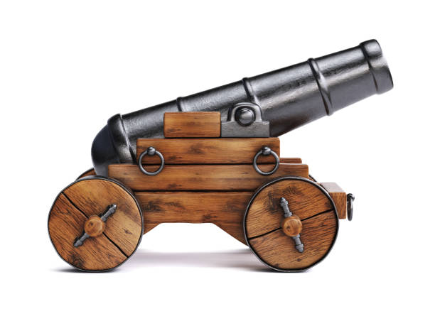 Statue of a weapon with the barrel tied