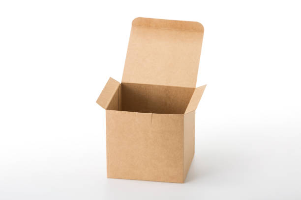 istock Opened cartoon box isolated on white background. 1456006413