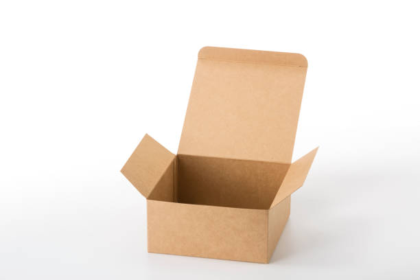 istock Carton mockup cube on white background. Studio shot. 1456006416