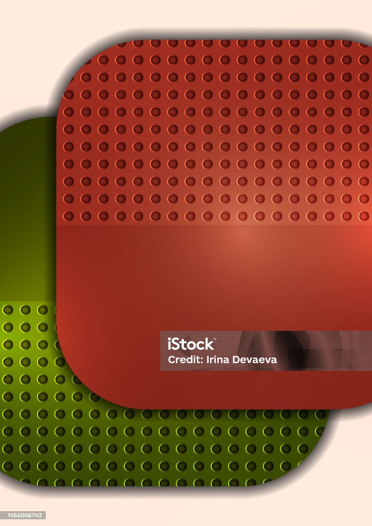 Square Round Design Abstract Design Square Round Background Perforation Vector Stock ...