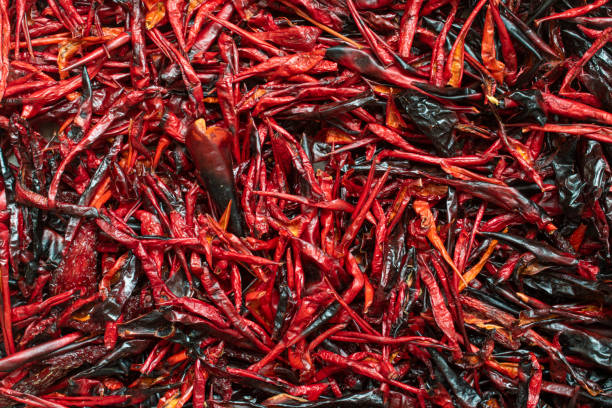 istock Bird's eye view dry chili pepper background 1456013733