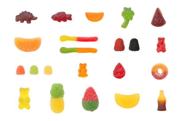 istock Jelly candy set on isolated white background 1456014032