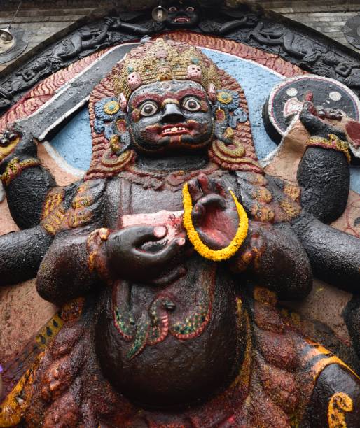 istock traditional old nepal god in a temple 1456016648