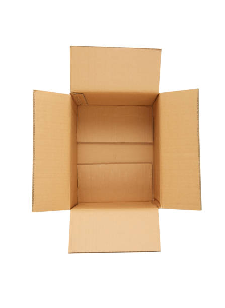 istock Brown box isolated on white background, Blank cardboard mockup vector illustration. 1456019747