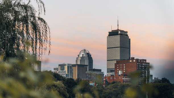 istock Beautiful view of a sunset in Boston 1456019912