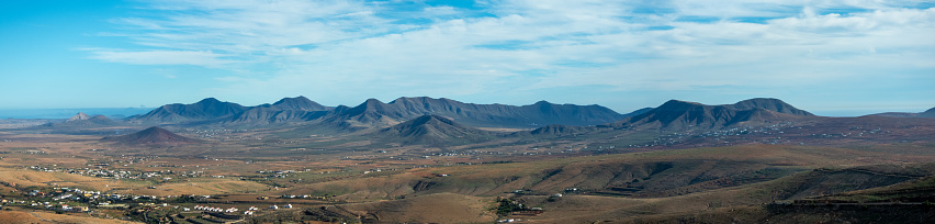 Panoramic view of the northern mountains of Fuerteventura