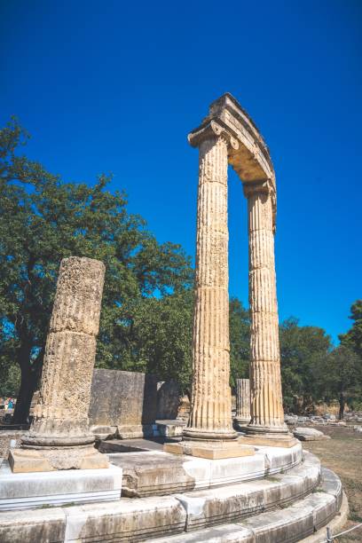 istock Vertical shot of Philippeion in Olympia, Greece 1456033606