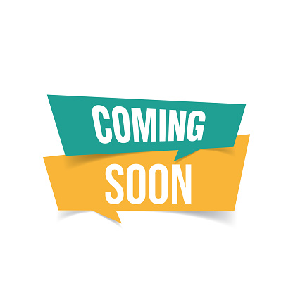 Coming soon isolated vector icon paper style. Promotion sign. Start a new business design element vector stock illustration