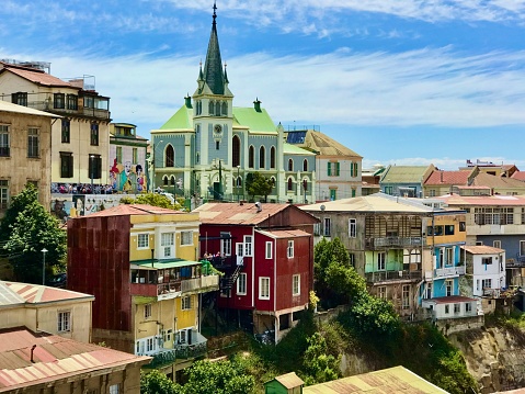 Valparaiso is a port city on Chile's coast. It is a UNESCO World Heritage Site of Victorian architecture, funicular lifts, colorful quirky homes on narrow streets and Plaza Sotomayor.