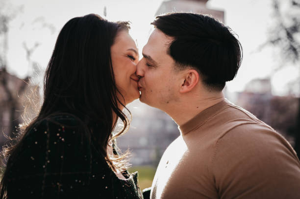 istock Young couple showing their love 1456058826