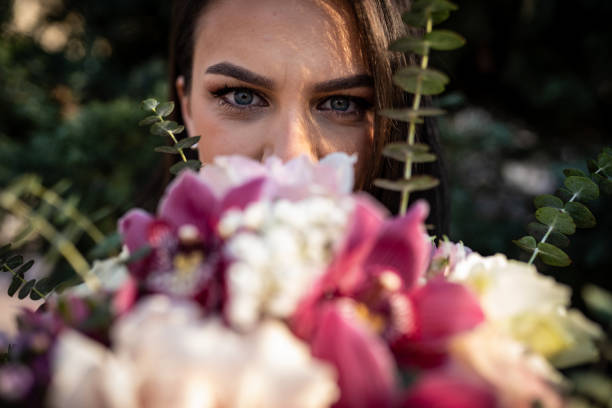 Summer girl with flowers