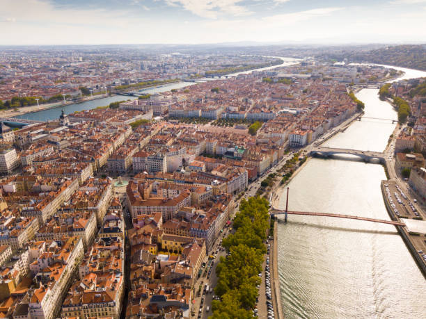istock Aerial panoramic view of Lyon 1456059000