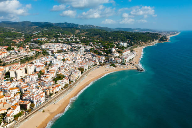 istock Mediterranean sea coast in Sant Pol de Mar, Spain 1456059597