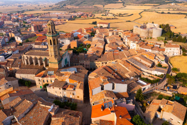 istock View from drone of spanish city Calaf 1456059651