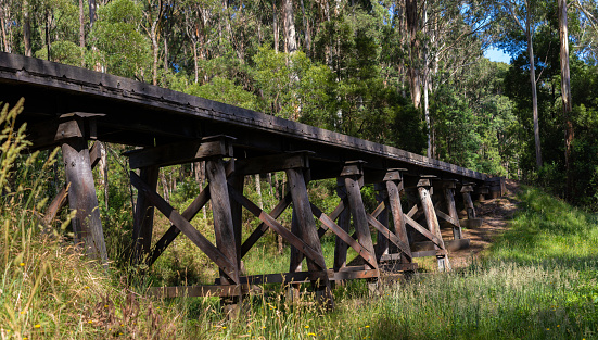 Trestle Rail Bridge in Cockatoo Victoria Australia