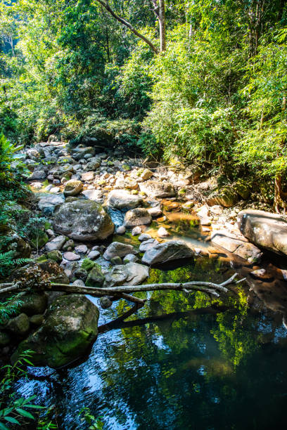istock Rock with water flowing in Sapan waterfall 1456076189