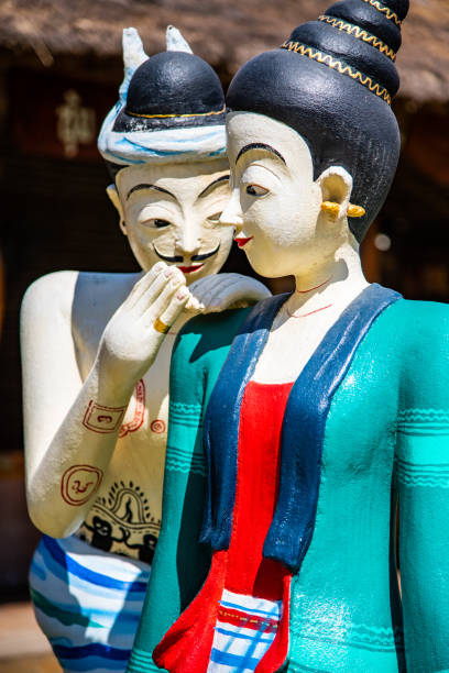 istock Love whispering statue in Nan province 1456079475