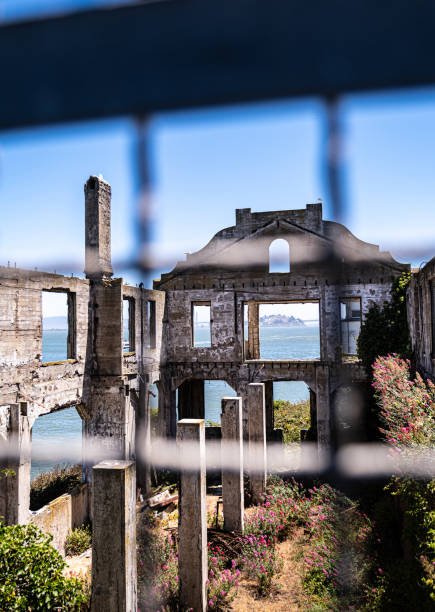 Ruins of Alcatraz stock photo