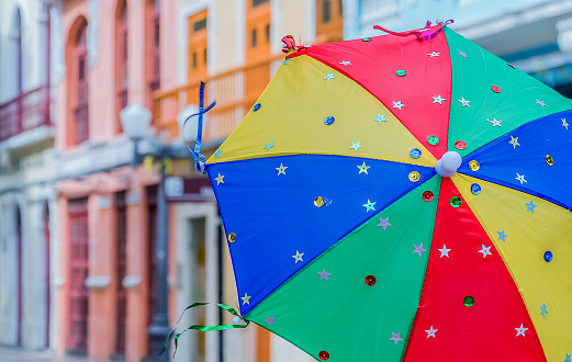 Recife, Pernambuco, Brazil:Frevo umbrella is the Symbol of Carnival in  Pernambuco state.