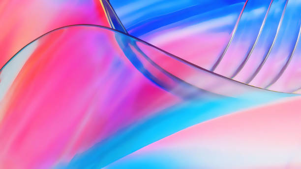 istock 3d rendering Curve Dynamic Fluid Liquid Wallpaper. Light Pastel Cold Color Colorful Swirl Gradient Mesh. Bright Pink Vivid Vibrant Smooth Surface. Blurred Water Multicolor Neon Sky Gradient Background 1456084176