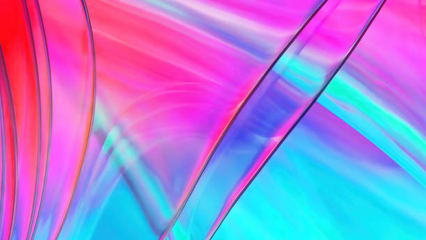 istock 3d rendering Curve Dynamic Fluid Liquid Wallpaper. Light Pastel Cold Color Colorful Swirl Gradient Mesh. Bright Pink Vivid Vibrant Smooth Surface. Blurred Water Multicolor Neon Sky Gradient Background 1456084181