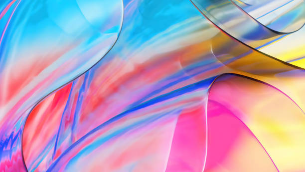 istock 3d rendering Curve Dynamic Fluid Liquid Wallpaper. Light Pastel Cold Color Colorful Swirl Gradient Mesh. Bright Pink Vivid Vibrant Smooth Surface. Blurred Water Multicolor Neon Sky Gradient Background 1456084186