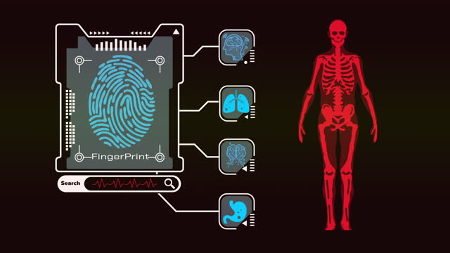 Biometric fingerprint-based identification.