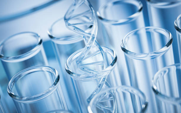 istock Chemical glassware in the laboratory, 3d rendering. 1456089128