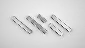 Metal staples for a stapler close-up