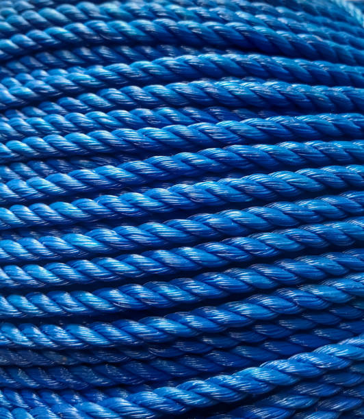 a blue rope - nylon strings imagens e fotografias de stock