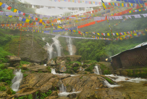Lhasa waterfalls in Gangtok, Sikkim.