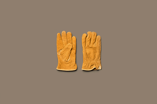 Leather gloves for camping