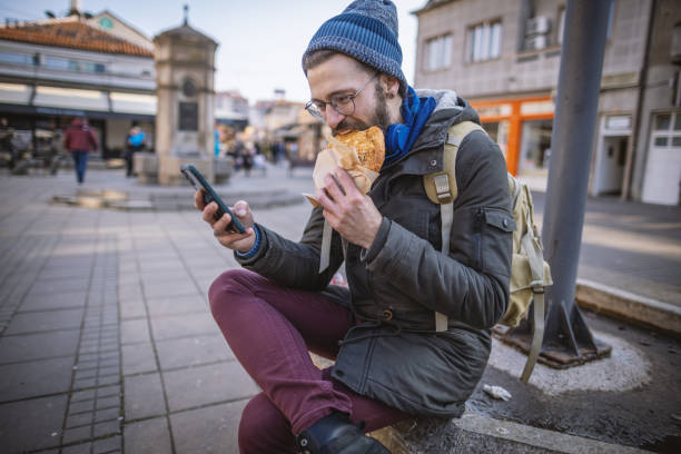 istock Taking a break for street food 1456107601