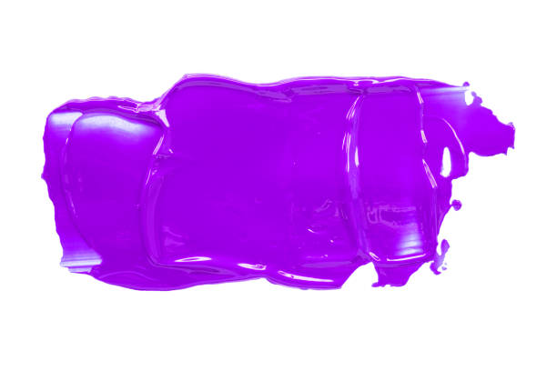 istock Glossy purple brush isolated on white background. 1456108515